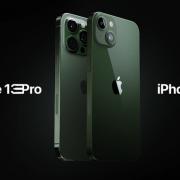 iPhone 13 and 13 Pro in green. Credit: Apple