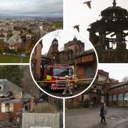 Images show devastating aftermath of fire at former Paisley hospital. All by Colin Mearns