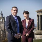 Scottish Conservative party leader Douglas Ross and Ruth Davidson