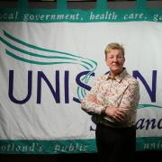 Tracey Dalling, the Scottish Secretary of the trade union Unison.          Photo Colin Mearns