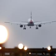 The plane was taking off from Edinburgh airport (stock pic)