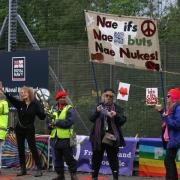 An anti-Trident protest at Faslane