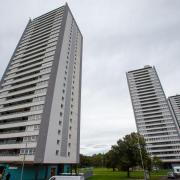 Four tower blocks in The Wyndford are earmarked for demolition. Photograph by Colin Mearns.