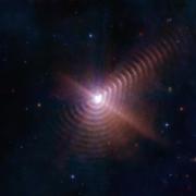 NASA's James Webb Telescope reveals new 'fingerprint' image created by two stars (Credit: NASA)