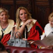 Baroness Michelle Mone, centre, has taken leave of absence from the House of Lords.