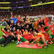 Morocco celebrate their quarter-final win