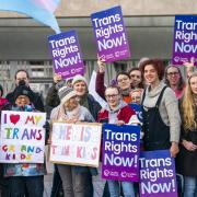 Gender reform campaigners outside Holyrood — But is there widespread support?