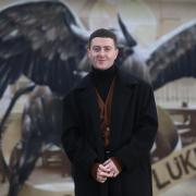 Joesef pictured outside Saint Luke's in Glasgow, where he was discovered performing at an open mic