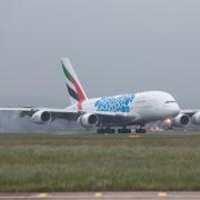 An Emirates A380 plane