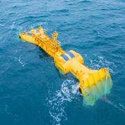 A different wave energy converter, called Blue X by Mocean Energy