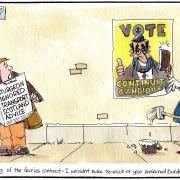 Our cartoonist Steven Camley’s take on ferries contract