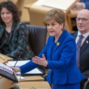 Nicola Sturgeon during her last First Minister's Questions yesterday