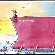 Our cartoonist Steven Camley’s take on Sturgeon's departure