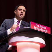 Scottish Labour leader Anas Sarwar speaking on the first day of the Scottish Labour Party Conference in Edinburgh, February 17, 2023.  Photo: Jane Barlow/PA