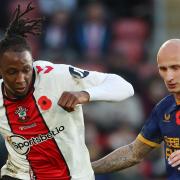 Southampton's Joe Aribo during the Premier League match between Southampton and Newcastle at St Mary's Stadium