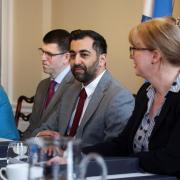 Humza Yousaf chairing the first meeting of his Cabinet last Friday