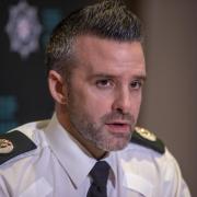 Police Service of Northern Ireland (PSNI) ACC Bobby Singleton from the Local Policing Department during a briefing at the Stormont Hotel in Belfast