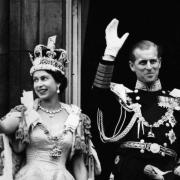 The Queen and the Duke of Edinburgh on the Buckingham Palace balcony after the Coronation