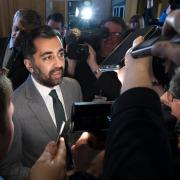 First Minister Humza Yousaf is quizzed by reporters in Holyrood