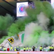 Celtic fans set off smoke bombs at Hampden on Sunday