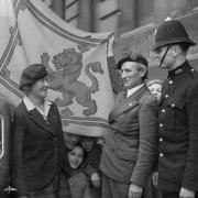 Wendy Wood, campaigning during the 1946 Bridgeton by-election