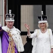 King Charles III and Queen Camilla on the balcony of Buckingham Palace