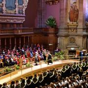 A graduation ceremony at the  University of Edinburgh