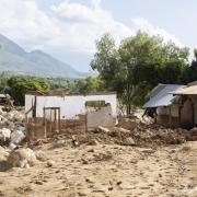 Homes destroyed by Cyclone Freddy,  Phalombe District, Malawi