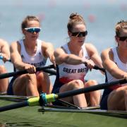 (L-R) Rowan McKellar, Harriet Taylor, Karen Bennett and Rebecca Shorten of Team Great Britain