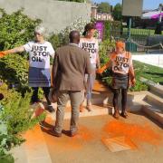 Just Stop Oil protestors at Chelsea Flower Show