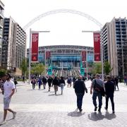 A general view of the walkway at Wembley