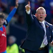 Inverness Caledonian Thistle manager Billy Dodds gives out instructions on the touchline at Hampden today