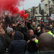 An anti-lockdown protest in London
