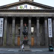 Preview of the Banksy exhibition, Cut & Run at GoMa in Glasgow. The exhibition opens this Sunday, 18th June...  Photograph by Colin Mearns.15 June 2023.