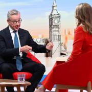 Michael Gove being interviewed on TV today