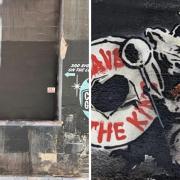 Vandalised street artwork removed as council declares it is not by Banksy