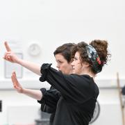 Isobel McArthur (right) in rehearsal for recent National Theatre of Scotland production Kidnapped