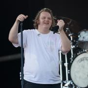 Lewis Capaldi performing on the Pyramid Stage, at the Glastonbury Festival at Worthy Farm in Somerset.