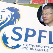 The SPFL logo, main picture, and chief executive Neil Doncaster, inset