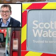 Scottish Water and (inset) chief executive Alex Plant