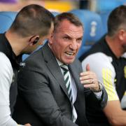 Celtic manager Brendan Rodgers is unable to hide his anger during the Viaplay Cup game against Kilmarnock at Rugby Park