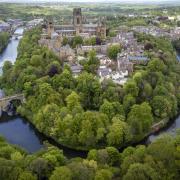 Durham Cathedral which stands on The Bailey, a peninsula formed by the River Wear looping around the historic centre of Durham (Jane BarlowPA)