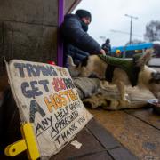 A homeless man in Edinburgh