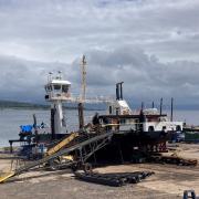 MV Corran being repaired