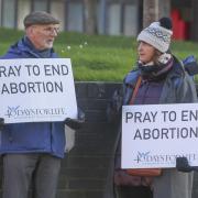 Protesters outside an abortion clinic in Edinburgh