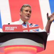 Labour leader Sir Keir Starmer making his keynote speech during the Labour Party Conference in