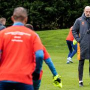 New Rangers manager Philippe Clement oversees training at Auchenhowie