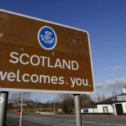 Welcome to Scotland sign