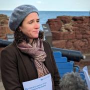 Mairi Gougeon launching the Marine Sector in an Independent Scotland paper at Dunbar Harbour