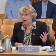 Lady Dorrian, the Lord Justice Clerk, gives evidence to the Scottish Parliament's equalities, human rights and civil justice committee